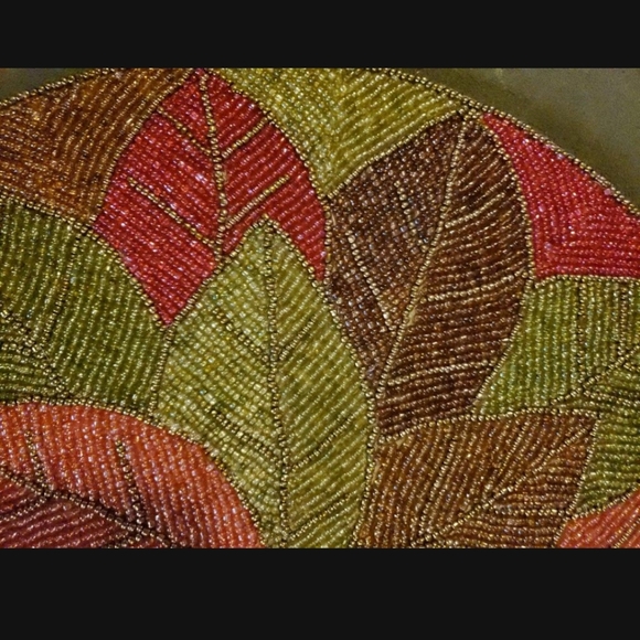 Pier 1 Holiday Pier One Beaded Fall Placemats Charger 5 Poshmark